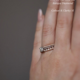 Gammeldags Solitärring med Antikdiamant - Old Mine Cut