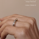 Gammeldags Solitärring med Antikdiamant - Old Mine Cut