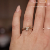 Gammeldags Solitärring med Antikdiamant - Old Mine Cut