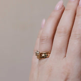 Finished: Nonna's Dome Ring 5 mm with Dark Green Tourmalines