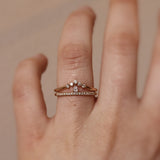 Five Diamond Triangle Ring