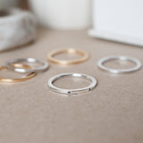 His Squared Eternity Band with Black Diamonds