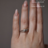 Gammeldags Solitärring med Antikdiamant - Old Mine Cut