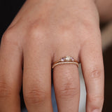 Finished: Edith Ring with Diamond and Pinkish Purple Sapphires