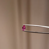 Finished: New Auction Alert: Gemstone Auction! Drop-Shaped, Untreated, Eye-Clean Fuchsia Pink Sapphire, 0.96 CT