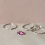 Finished: New Auction Alert: Gemstone Auction! Drop-Shaped, Untreated, Eye-Clean Fuchsia Pink Sapphire, 0.96 CT