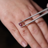 Finished: New Auction Alert: Gemstone Auction! Drop-Shaped, Untreated, Eye-Clean Fuchsia Pink Sapphire, 0.96 CT