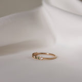 Harmoni - Astrid Vintage Diamond Band med gröna turmaliner och diamanter