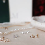 Tiny Marquise Diamond Stud