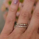 Finished: Pre-loved Hilda Ring with Olive Green Sapphires and Diamonds