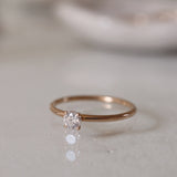 Finished: Pre-loved Low Set Not At All Tiny Ring For Engagement (0.25 CT)