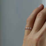 Jade Petite Ring med Diamanter - Halvtäckt (Visningsex strl 15)