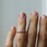 Jade Petite Ring med Diamanter - Halvtäckt (Visningsex strl 15)