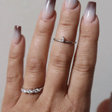 Finished: Pre-Loved Lily Tiny Diamond Drop Ring in White Gold