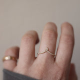 Lily Top Drop Sparkle Ring with Full Sparkle