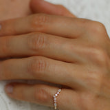 Marquise Diamond Triangle Ring