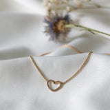 Maya Heart Frame Necklace