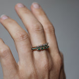 Mini Brigitte Ring med smaragder och diamanter