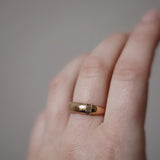 Nonna's Dome Ring med Mörka Chokladdiamanter