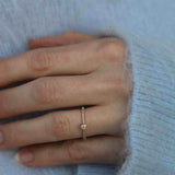 Not So Tiny Sparkle Ring with Champagne Diamonds
