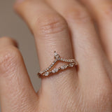 Lily Top Drop Sparkle Ring with Full Sparkle