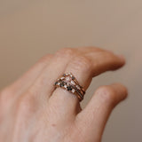 Brigitte Ring with Black and White Diamonds