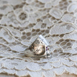 Til Death Do Us Apart - Skull Ring with Amethysts