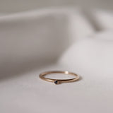 Tiny Diamond Ring Med Svart Diamant