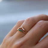 Vintage Style Mini Edith Ring med Smaragder