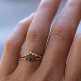 Vintage Style Mini Edith Ring med Smaragder
