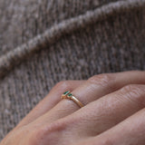 Vintage Style Mini Edith Ring med Smaragder