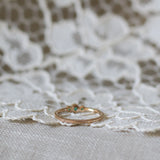 Vintage Style Mini Edith Ring med Smaragder