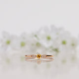 Finished: Not So Tiny Little Sparkle Ring with a Yellow Sapphire and Diamonds