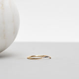 Finished: Jade Petite Wave Enough Ring with Blue Sapphire Gradient