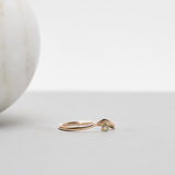 Finished: 24-Hour Auction! Lily Fallen Drop Ring in Rose Gold with Olive Green Sapphire Drop