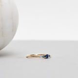 Finished: Mini Elise Ring with Blue Sapphire Gradient