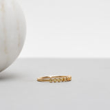 Finished: Astrid Vintage Diamond Band - Top Covered with Yellow Sapphires