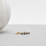 Finished: Mini Brigitte Ring with Blue Sapphires and Diamonds TWVS