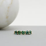 Finished: Angel Ring with Limited Edition Sea Green Tourmalines