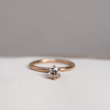 Finished: The Solitaire Ring with a 0.39 CT Antique Diamond