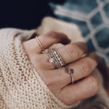 Mini Kelly Ring with Champagne Diamonds
