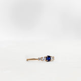 Finished: Elise Ring with Dark Blue Sapphire and Diamonds TWVS