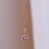 Finished: Simple Solitaire Pendant with Light Pink Morganite