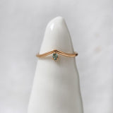 Finished: Lily Fallen Drop Ring with Olive Green Sapphire