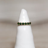 Start bidding: Mini Angel Ring with Dark Green Tourmalines