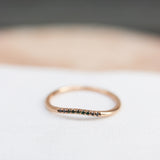 Finished: Jade Petite Wave Enough Ring with Dark Green Tourmalines and Black Diamonds