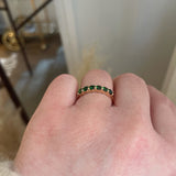 Start bidding: Mini Angel Ring with Dark Green Tourmalines