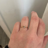 Finished: Lily Fallen Drop Ring with Olive Green Sapphire