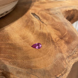 Finished: New Auction Alert: Gemstone Auction! Drop-Shaped, Untreated, Eye-Clean Fuchsia Pink Sapphire, 0.96 CT