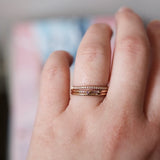 Finished: Tiny Little Sparkle Ring with Lavender Sapphires